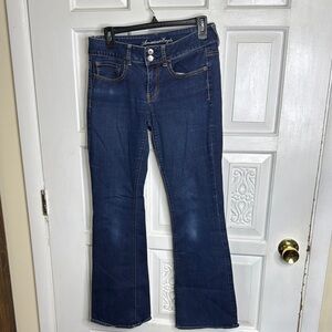 American Eagle Outfitters Super Stretch Artist Flare Blue Jeans Size  6